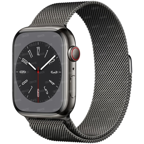 Часы Apple Watch Series 8 45mm Stainless Steel Case GPSCellular Milanese Loop Graphite 6434000₽