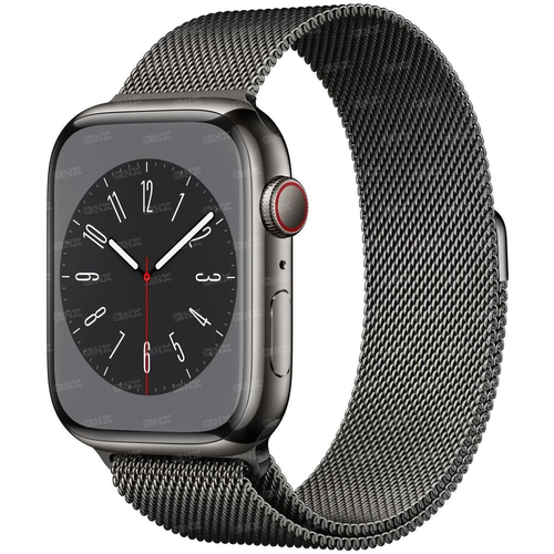 Часы Apple Watch Series 8 45mm Stainless Steel Case GPS+Cellular Milanese Loop Graphite