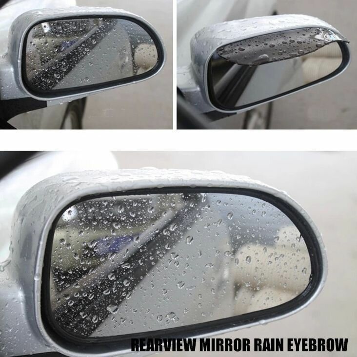 Козырек на зеркало заднего вида 2 шт. (дефлекторы) от дождя, снега и солнца на боковые зеркала заднего вида для автомобиля