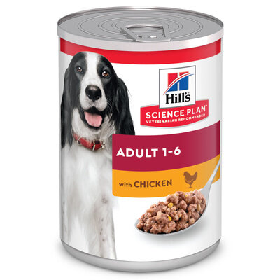 Hills консервы Консервы для взрослых собак с курицей (Adult Chicken) 607098 0,37 кг 56679 (6 шт)