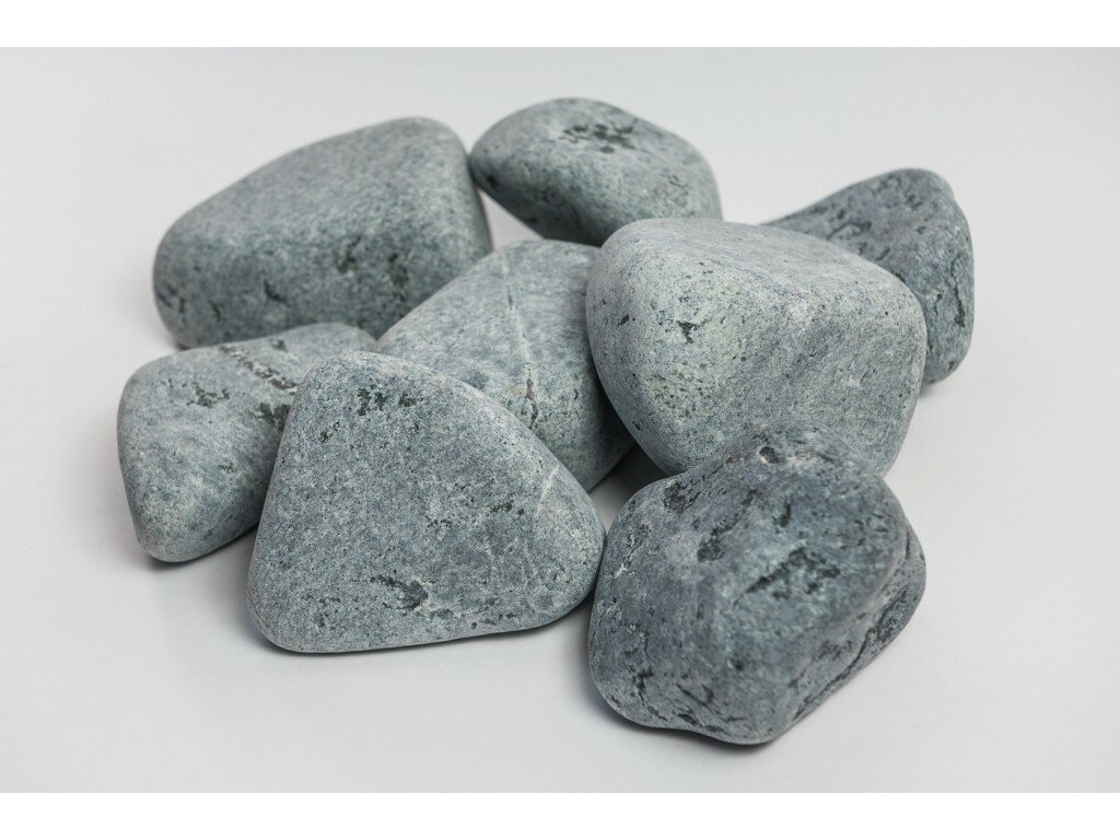 Камень "Серпентинит", обвалованный /для бани/сауны/печи/парилки средний (70-140 мм), в коробке 10 кг "Банные штучки"