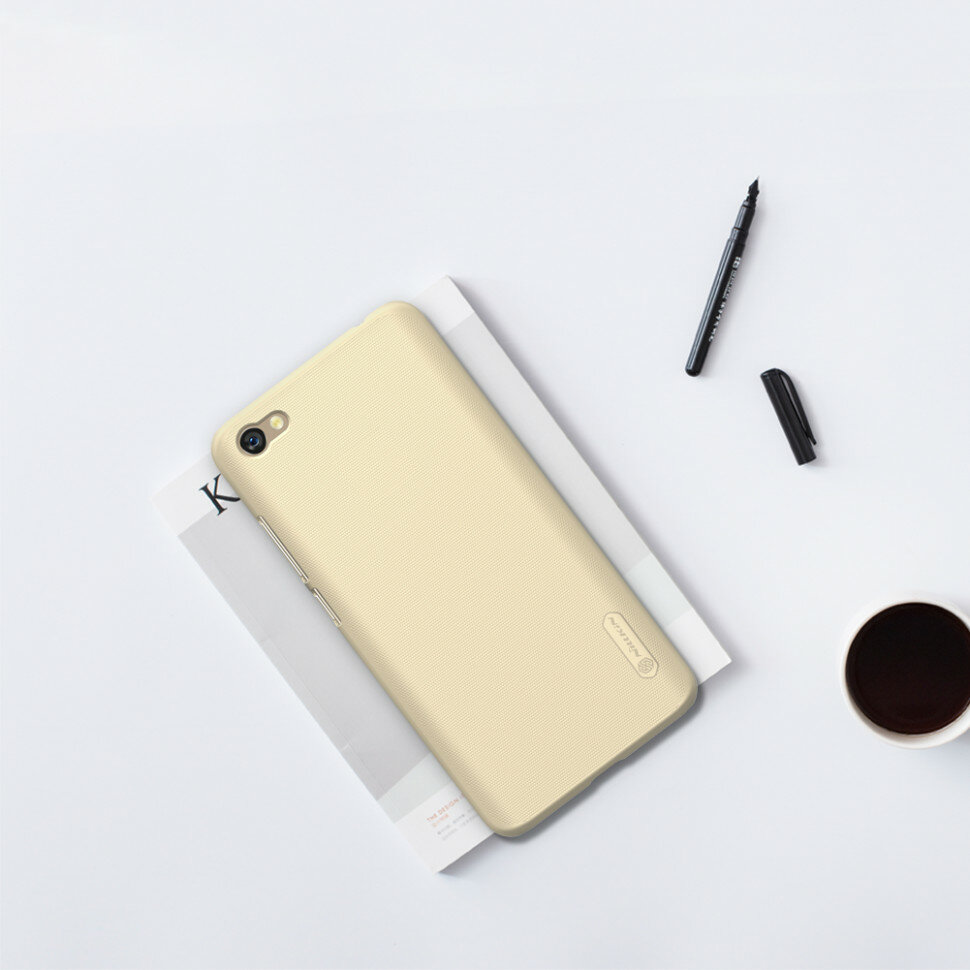 Чехол-крышка Nillkin для Xiaomi Redmi Note 5A, полиуретан, золотистый - фото №1