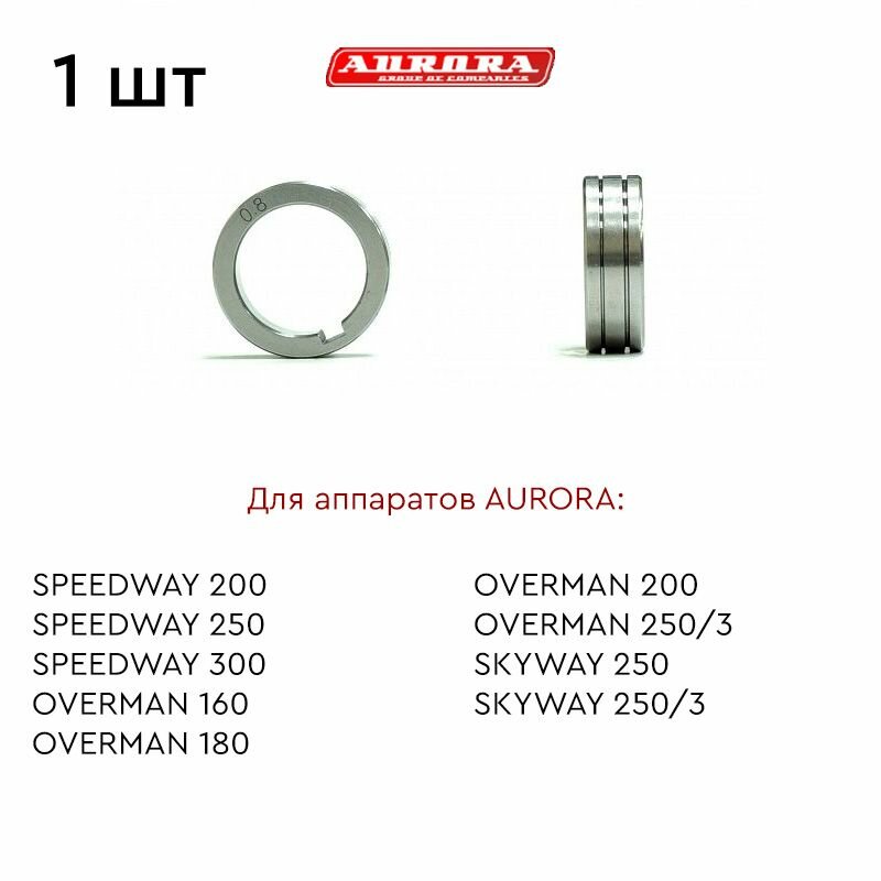 фото Ролик AURORA сталь 0.6-0.8мм (для SPEEDWAY 200, 250, 300 / OVERMAN 160, 180, 200, 250, 250/3)