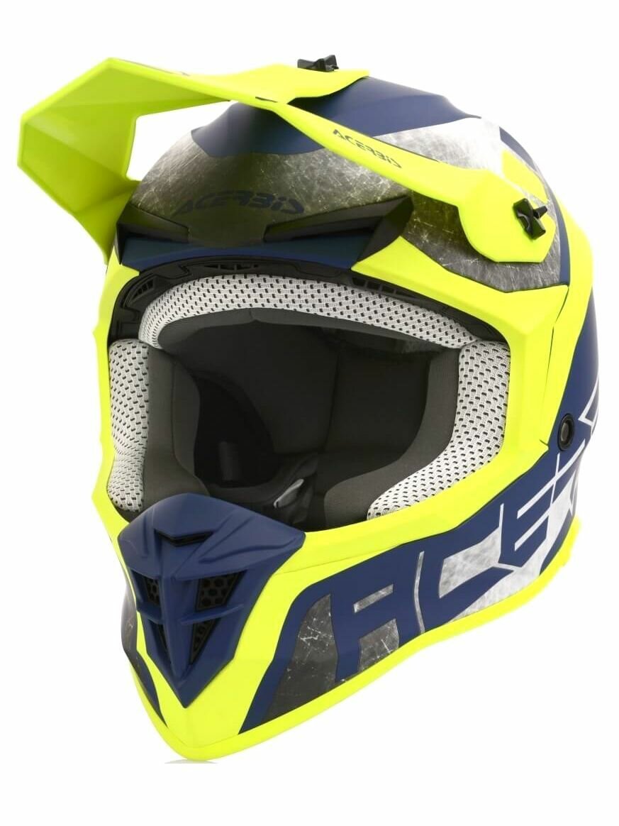 Кроссовый шлем ACERBIS Linear Yellow/Blue (размер XL)