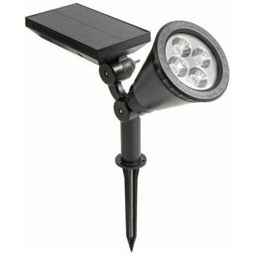 Светильник Lamper 602-237 прожектор переливающийся RGB на солнечной батарее, кнопка вкл/выкл герметичная, LED монтаж на стену + на колышек