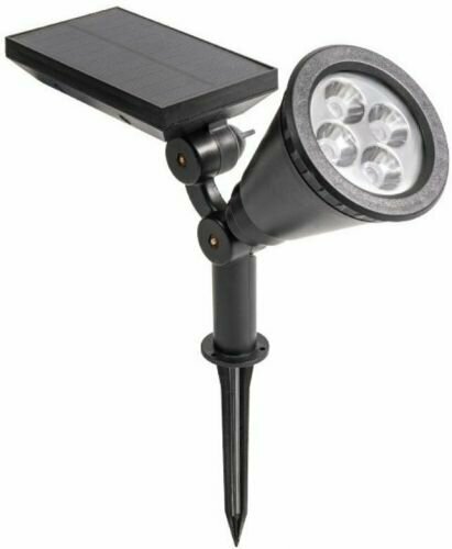 фото Светильник Lamper 602-237 прожектор переливающийся RGB на солнечной батарее, кнопка вкл/выкл герметичная, LED монтаж на стену + на колышек