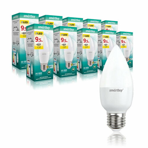фото Светодиодная (led) лампа smartbuy-c37-9,5w/3000