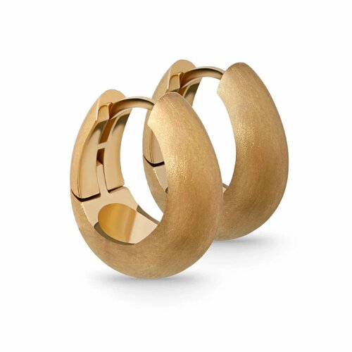 Серьги MOSSA, серебро, 925, 585 проба, золочение, размер 17 мм, длина 1.7 см, , золотистый