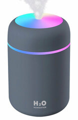 Увлажнитель воздуха, портативный увлажнитель с LED подсветкой, увлажнитель H2O. 300мл, серого цвета