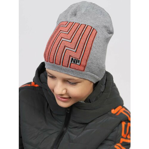 фото Шапка noble people, размер 54-58, серый