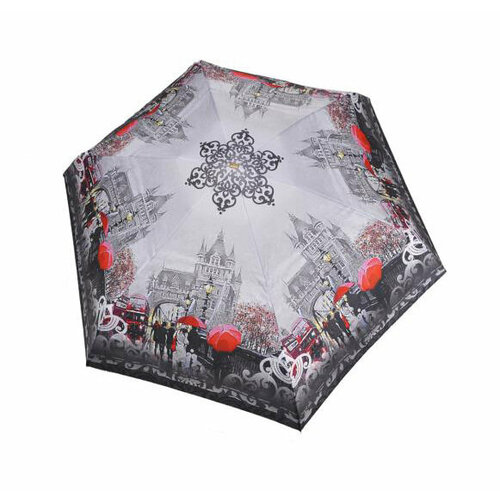 Мини-зонт Три слона, серый