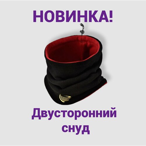 фото Снуд ,24х25 см, черный, красный fedor accessories