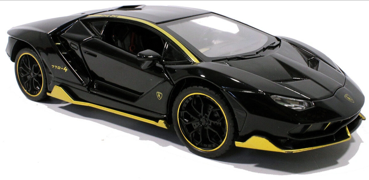 Металлическая инерционная машинка Ламборгини Хуракан Lamborghini Huracan 1:24 21 см (черный)