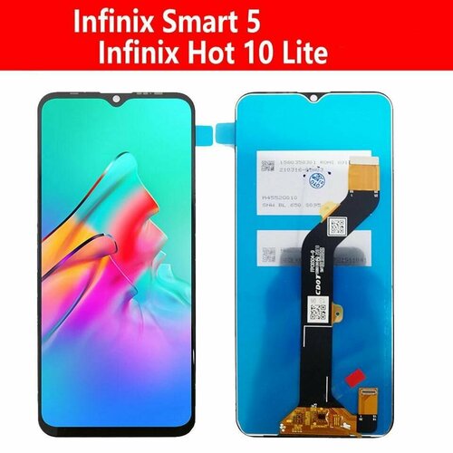 Дисплей для Infinix Hot 10 Lite (X657B) / Smart 5 (в сборе с тачскрином) (черный) чехол книжка kaufcase для телефона infinix hot 10 lite x657b 6 6 золото трансфомер