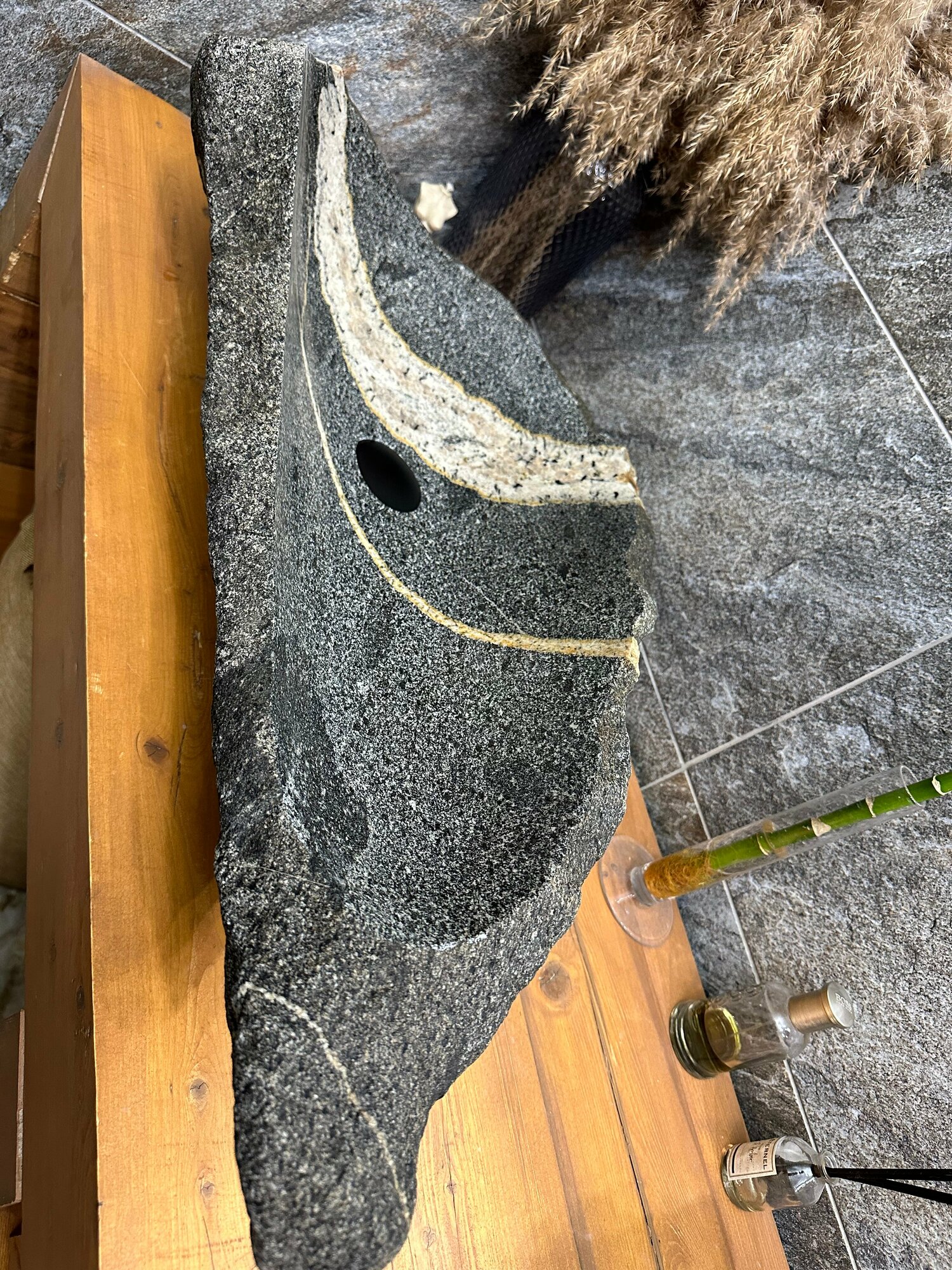 Раковина из натурального камня, Charcoal Soapstone (78x51) - фотография № 7