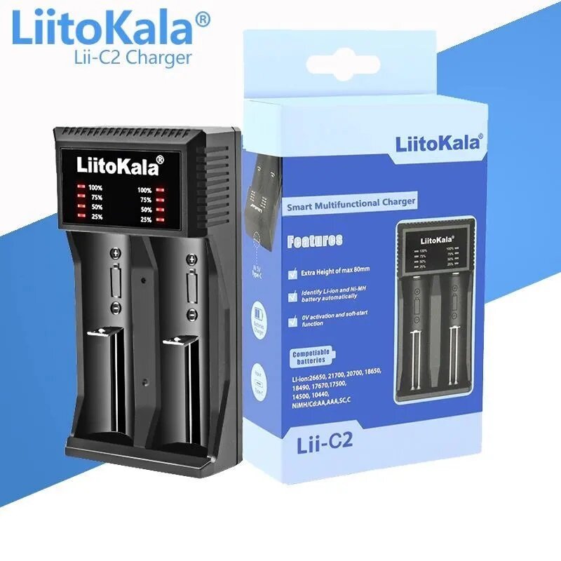 Зарядное устройство для аккумуляторных батареек LiitoKala Lii-C2