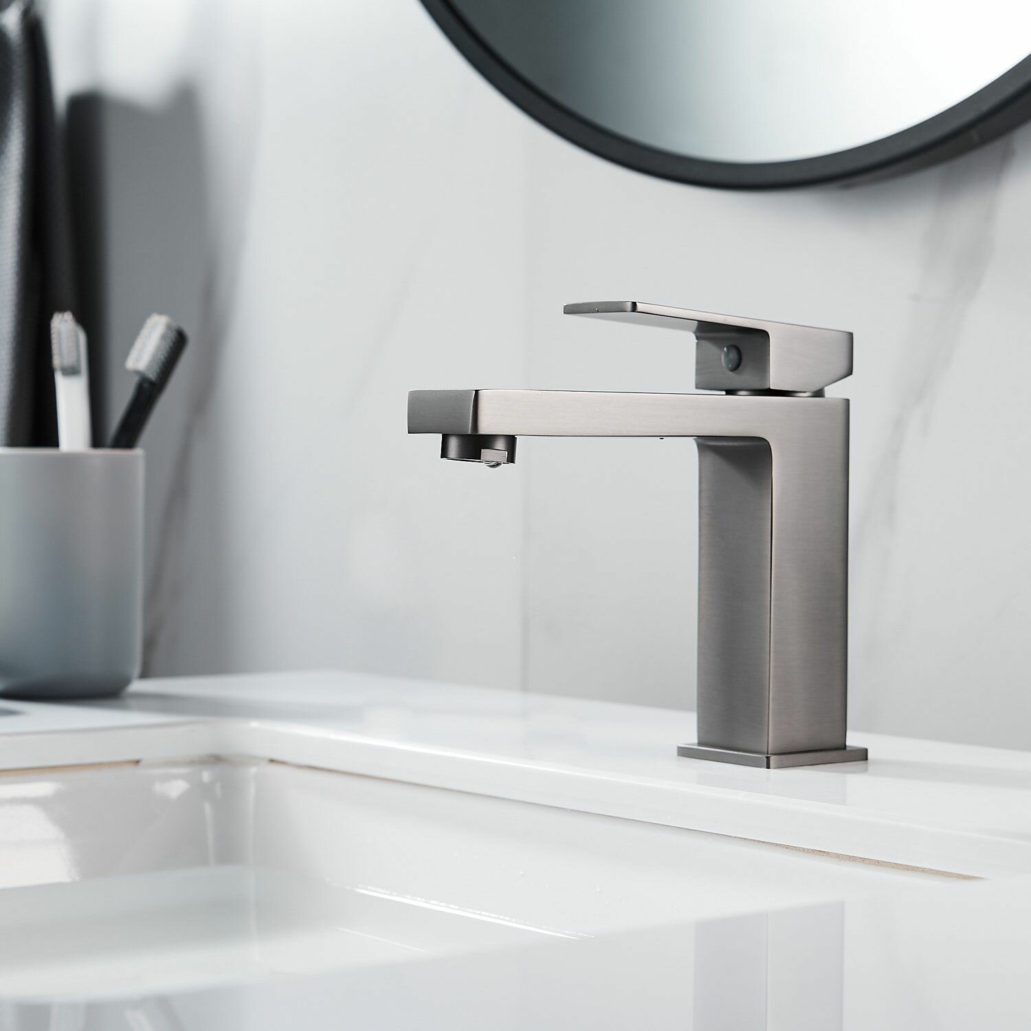 Смеситель Shevanik S9601T, для раковины, латунь, аэратор, гибкая подводка — фото 1