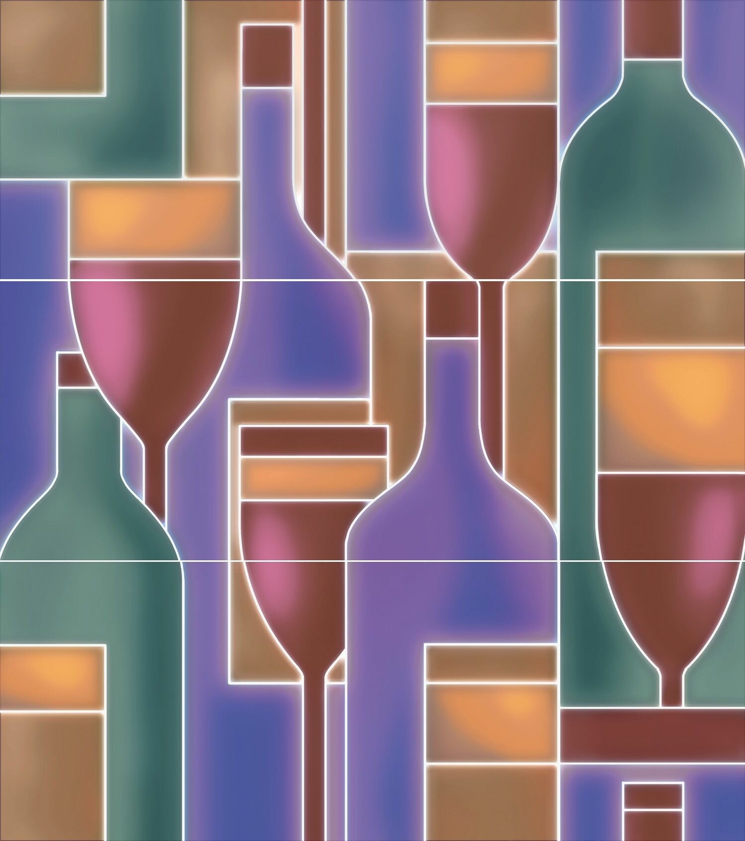 фото OS/A299/3x/15079 Панно Карминьяно матовый 45x40x0,8