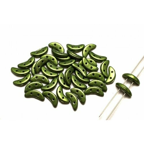 бусины crescent beads 10х3мм цвет 0310 77042cr saturated metallic sage green 708 049 5г около 40 шт Бусины Crescent beads 10х3мм, цвет 0310-77042CR Saturated Metallic Sage Green, 708-049, 5г (около 40 шт)