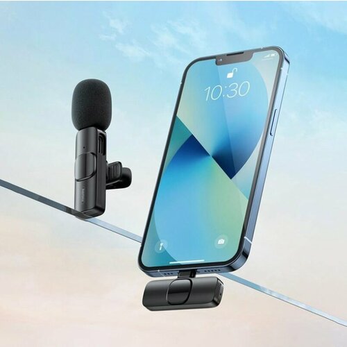 Беспроводной микрофон Remax Wireless Live-Stream Microphone K02, Lightning для iPhone, Черный