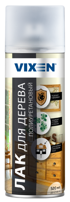 Лак для дерева полиуретановый Vixen VX-24005 520мл