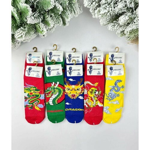 фото Носки amigobs 10 пар, размер 25-30, мультиколор