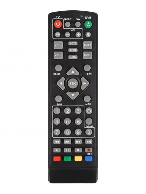 Пульт универсальный дистанционного управления REXANT для DVB-T2 приставок — фото 20