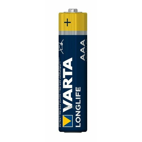 Набор Батареек Алкалиновых Varta Longlife Тип Aaa 1.5V, Упаковка 4 Шт Varta арт. 04103113414 набор алкалиновых батареек duracell turbo power check тип aa 4 шт