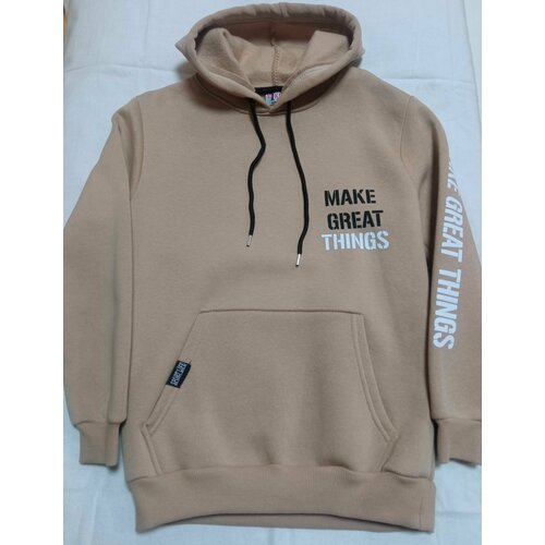 фото Толстовка , размер 158, бежевый нет бренда