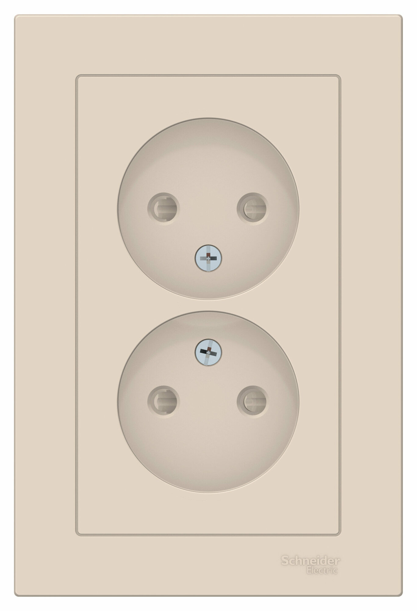 розетка schneider electric двойная без заземления со шторками 16а atlasdesign atn000222 - фото №6