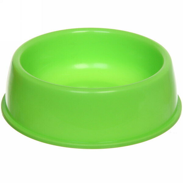 фото Миска пластиковая «Радуга-Пэт» 18*6см цвет зеленый