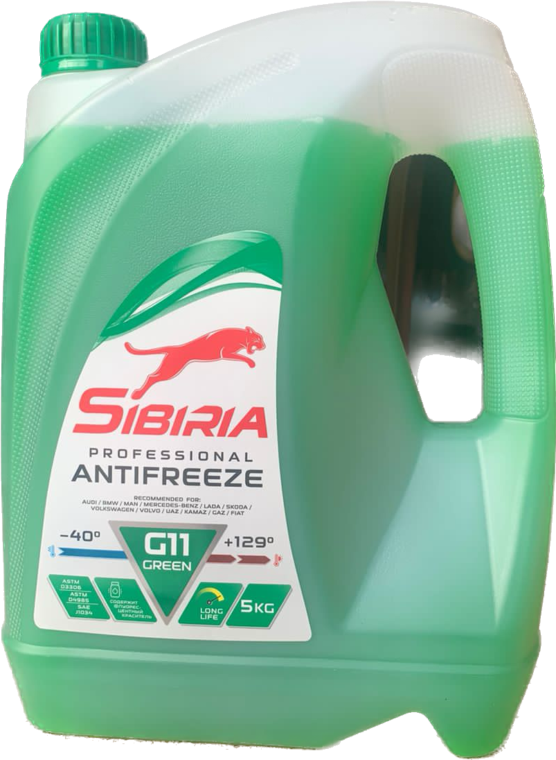 SIBIRIA антифриз SIBIRIA ANTIFREEZE -40 G-11 зеленый 5КГ