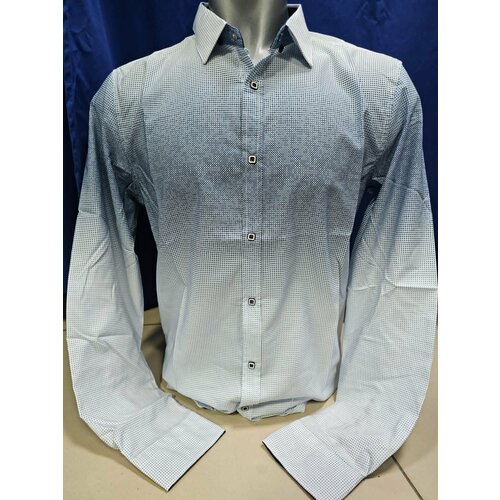 Рубашка AMATO, размер 2XL, белый, синий