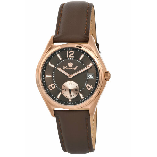 Наручные часы Romanoff, коричневый наручные часы romanoff часы наручные romanoff 8215 3052983bl серебряный черный