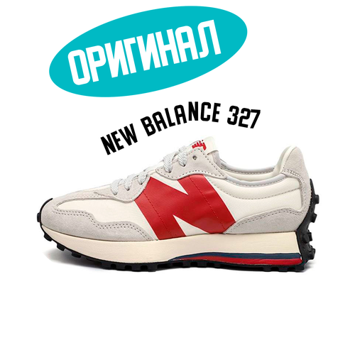 Кроссовки New Balance 327, полнота D, размер 38.5 EU, серый, белый