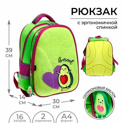 Рюкзак каркасный школьный Avocool, 39 x 30 x 14 см