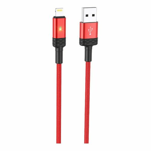 Дата-кабель Borofone BU30 USB-Lightning (2.4 А) 1 м, красный usb lightning дата кабель jkx 004 1 м 012932 красный