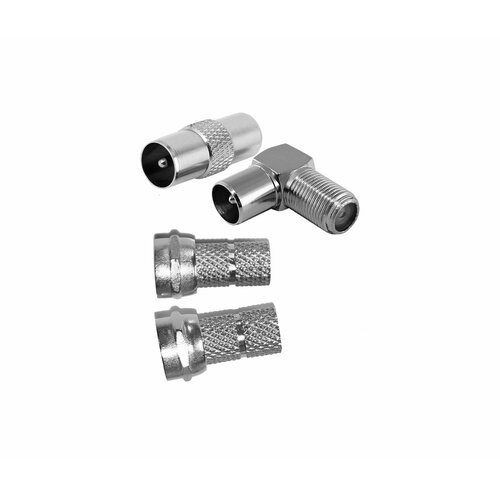 Разъем на кабель F коннектор ТВ штекер прямой ТВ штекер угловой Комплект телевизионных разъемов 305₽