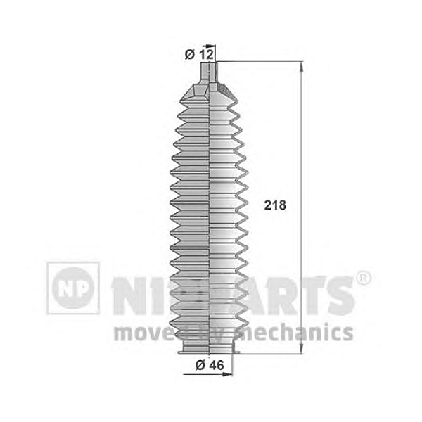 NIPPARTS J2841016 (482034M525 / 48203AV600 / 48203BM400) пыльник рулевой рейки