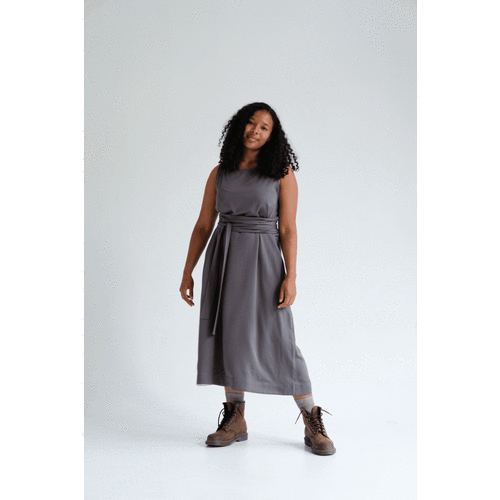 Платье УСТА К УСТАМ, размер M, серый