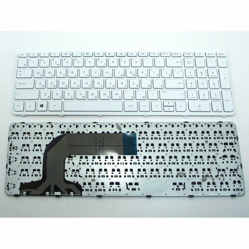 Клавиатура для ноутбука HP Pavilion 17, 17-E белая, с рамкой клавиатура для ноутбука hp pavilion 14 e черная с рамкой