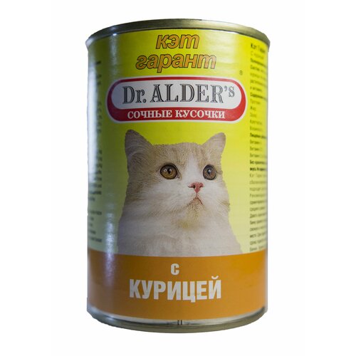 Корм влажный Dr. Alder s для кошек Курица 415г , 24 шт