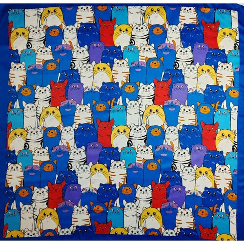 фото Платок ,87х87 см, синий nаnоsосkах