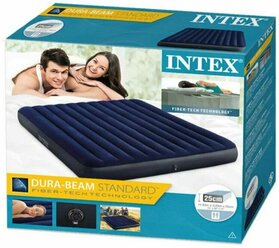 Матрас надувной 183x203x25см Classic Downy Airbed, Intex 64755