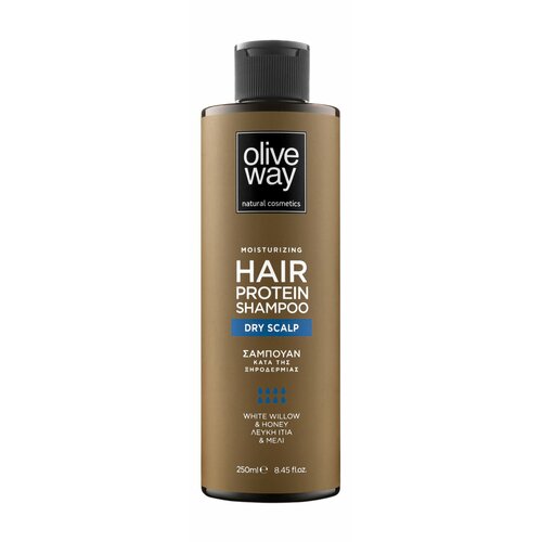 OLIVEWAY Moisturizing Protein Shampoo Шампунь увлажняющий для сухой кожи головы, 250 мл oliveway moisturizing protein lotion лосьон для волос увлажняющий для сухой кожи головы 100 мл