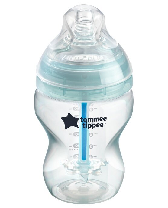 Бутылочка Tommee Tippee Advanced с усиленным антиколик.клапаном/индикатор, медлен.поток, 260 мл голубой - фото №4