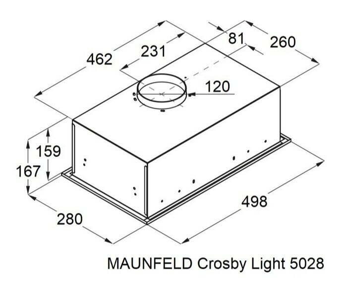 Встраиваемая вытяжка Maunfeld Crosby Light 5028 белый