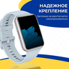 Фото #4 Силиконовый ремешок с застежкой на смарт часы Huawei Watch Fit 2 / Спортивный сменный браслет для умных часов Хуавей Вотч Фит 2 / Черный