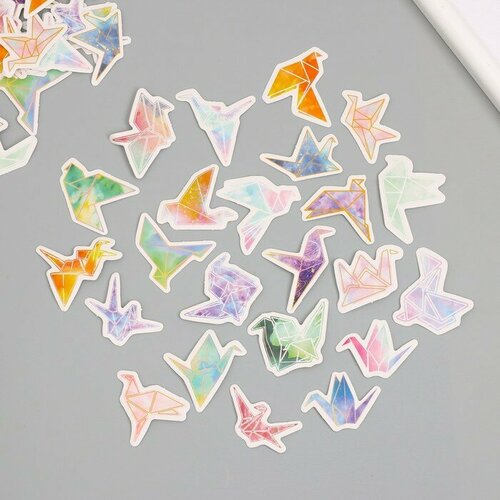 Наклейки для творчества Бумажные журавлики набор 46 шт 64х44 см 287₽