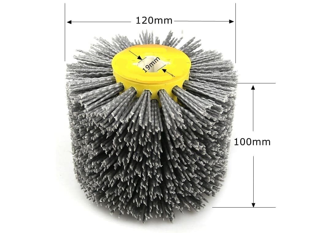 Щетка нейлоновая для браширования P180 (120 x 100 мм, с абразивом) — фото 1